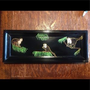Hand painted Monkey Accent Tray